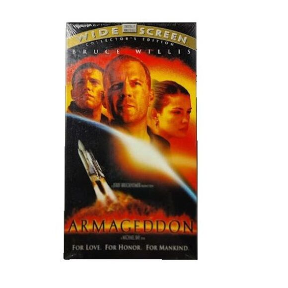 Armageddon VHS 1998 Movie Action Drama PG 13 Bruce Willis NEW Sealed - Picture 1 of 3